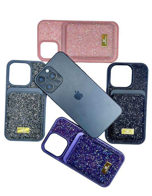 Forro Swarovski Escarchado Wallet iPhone